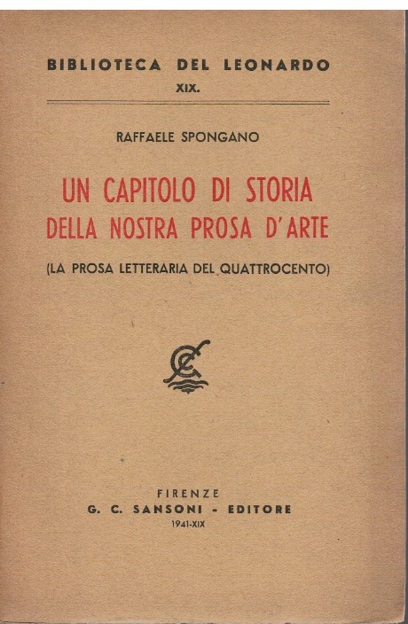 Un capitolo di storia della nostra prosa d'arte