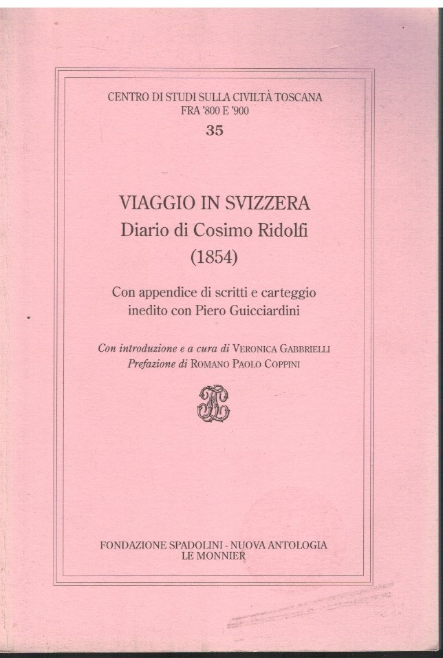 Viaggio in svizzera Diario di Cosimo Ridolfi