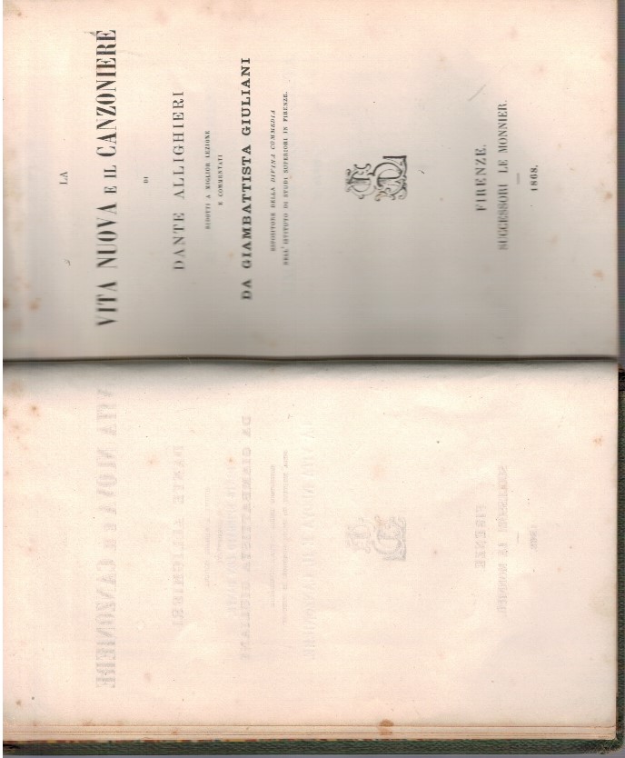 Vita nuova e il canzoniere