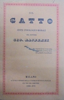 SUL GATTO. CENNI FISIOLOGICO-MORALI DEL DOTT. G. RAJBERTI A cura …