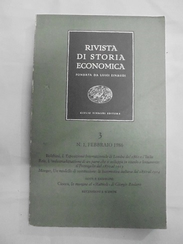 RIVISTA DI STORIA ECONOMICA. N. 1. Febbraio 1986.