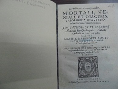 DE TRIBUS PECCATORUM GENERIBUS, MORTALI, VENIALI, ET ORIGINIS, THEOLOGICA DISPUTATIO, …