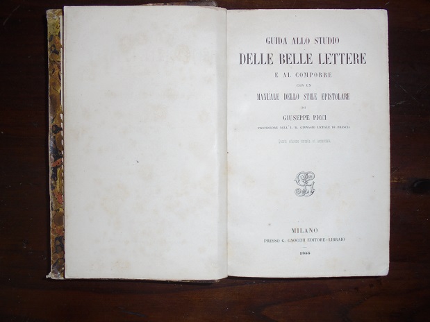 GUIDA ALLO STUDIO DELLE BELLE LETTERE E AL COMPORRE CON …