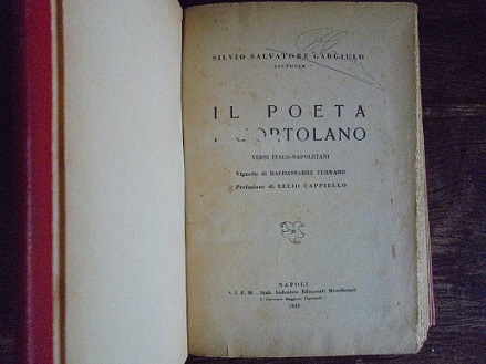 IL POETA L`ORTOLANO Versi Italo-Napoletani.