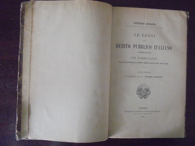 LE LEGGI SUL DEBITO PUBBLICO ITALIANO Commentate con formolario degli …