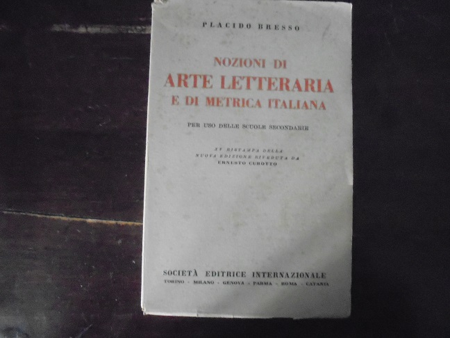 NOZIONI DI ARTE LETTERARIA E DI METRICA ITALIANA per uso …