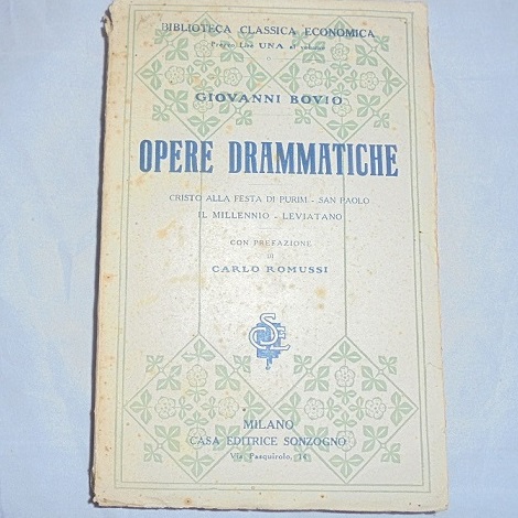 OPERE DRAMMATICHE . CRISTO ALLA FESTA DI PURIM. SAN PAOLO. …