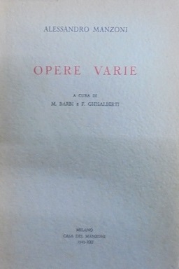 OPERE VARIE. VOL. II