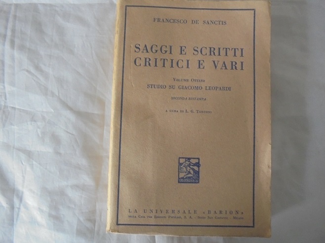 SAGGI E SCRITTI CRITICI E VARI. VOL. 8. STUDIO SU …