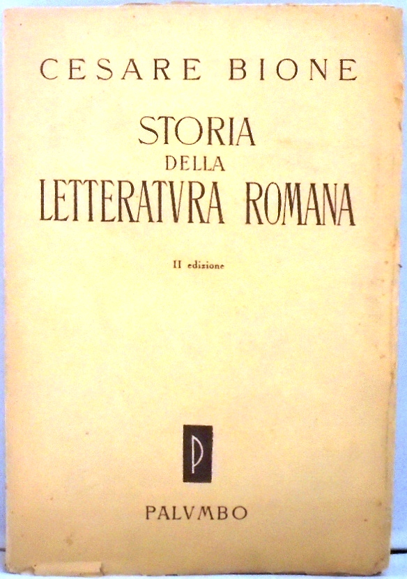 STORIA DELLA LETTERATURA ROMANA