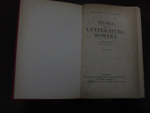 STORIA DELLA LETTERATURA ROMANA Dalle origini al VII Sec. D.C.