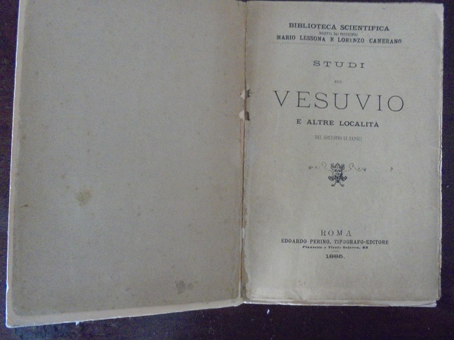 STUDI SUL VESUVIO E ALTRE LOCALITA` NEL CONTORNO DI NAPOLI …