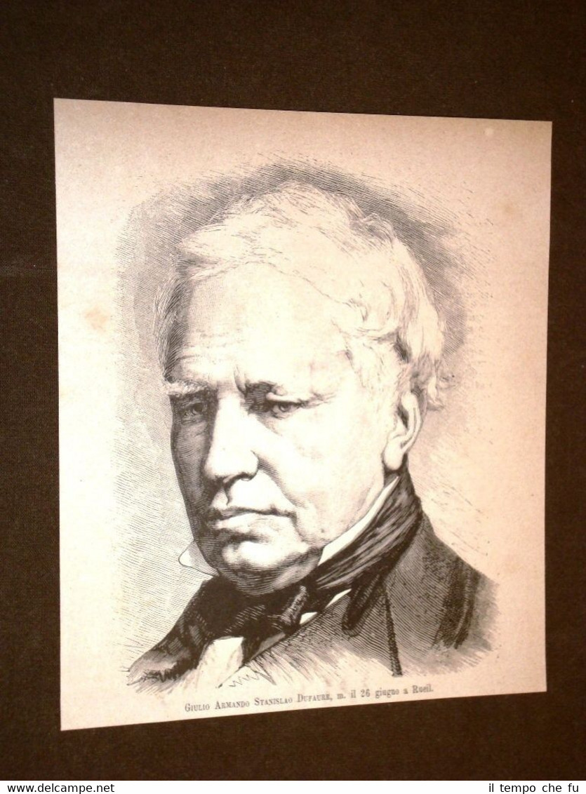 1° Ministro di Francia Jules Armand Stanislas Dufaure di Saujon …