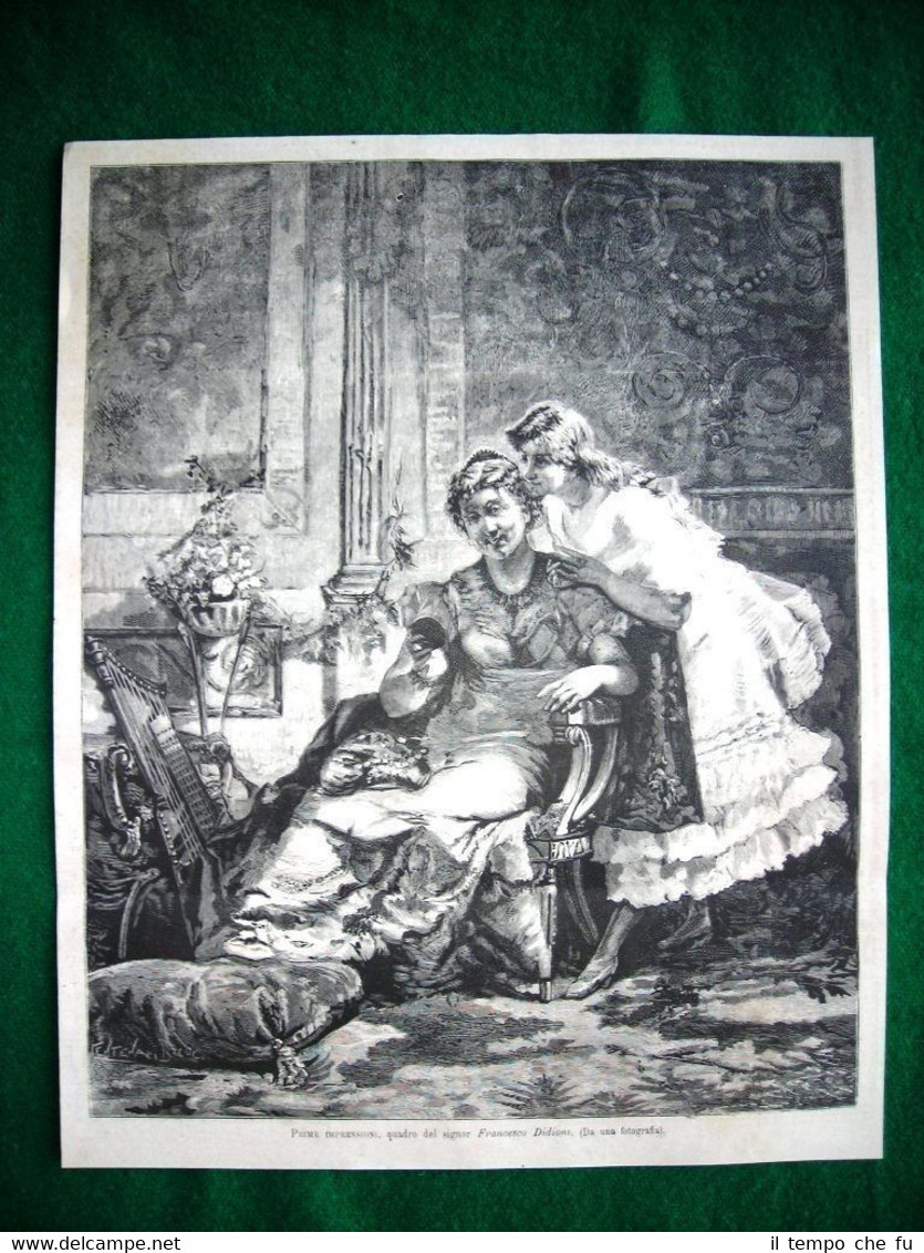 1882 - Prime impressioni, quadro del signor Francesco Didioni