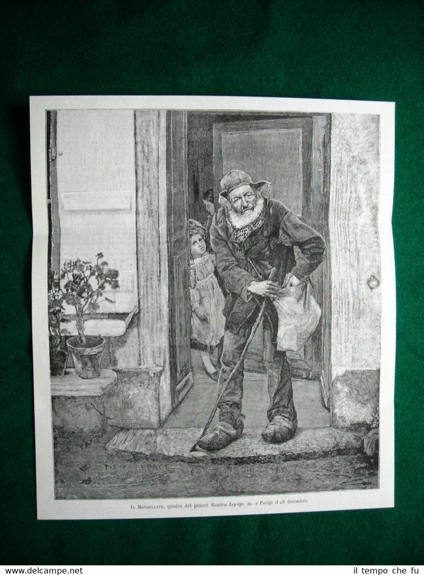 1884 - Il Mendicante, quadro del pittore Bastien Lepage