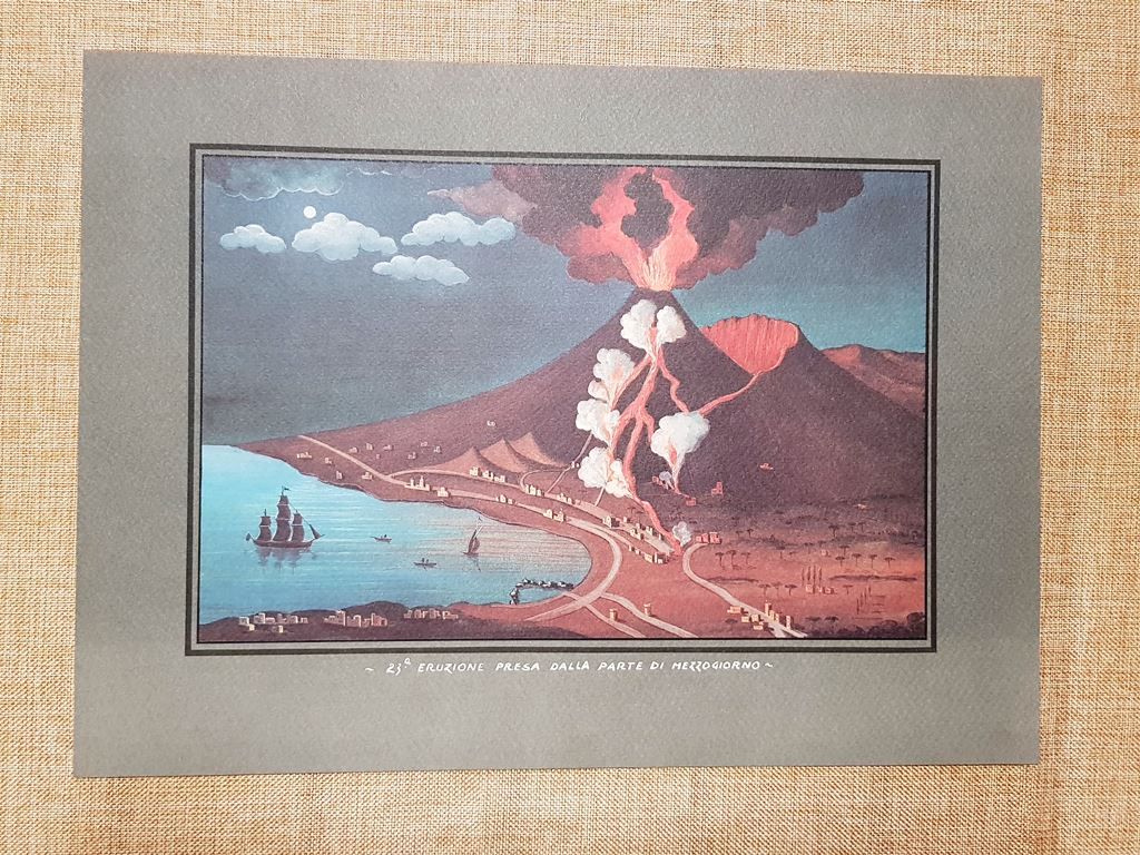 23a Eruzione del vulcano Vesuvio da mezzogiorno Ernesto Salzano Ristampa