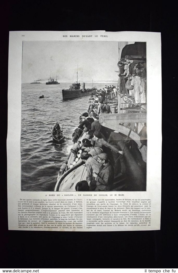 A bord du Gaulois, Officiers et etat-major de Bouvet WW1 …