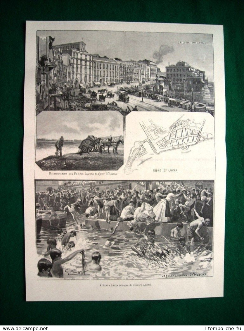 A Marino nel 1893 - Rione Santa Lucia, disegno di …