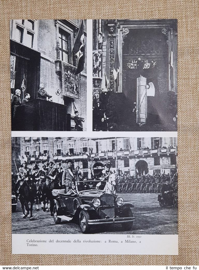 A Roma, Milano e Torino nel 1932 Per il decennale …