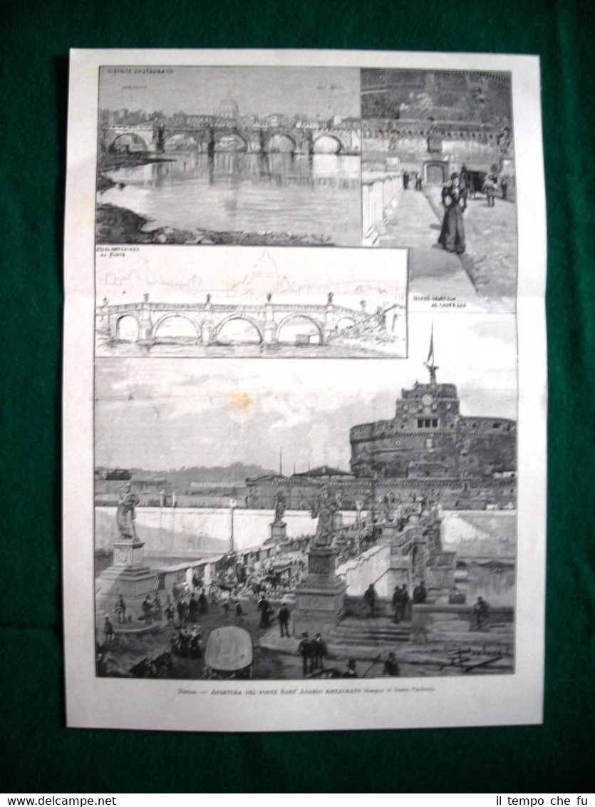 A Roma nel 1895 - Apertura del ponte Sant'Angelo Restaurato