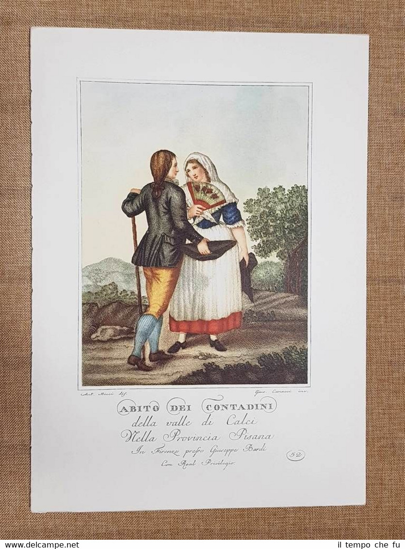 Abito Contadini Valle di Calci Pisa Costume Toscana Bicci Lasinio …