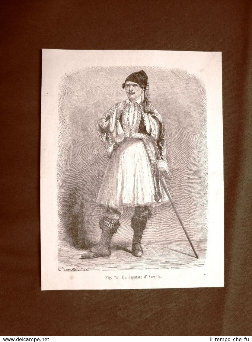 Abito tipido d'un deputato d'Arcadia nel 1883 Grecia Moda e …