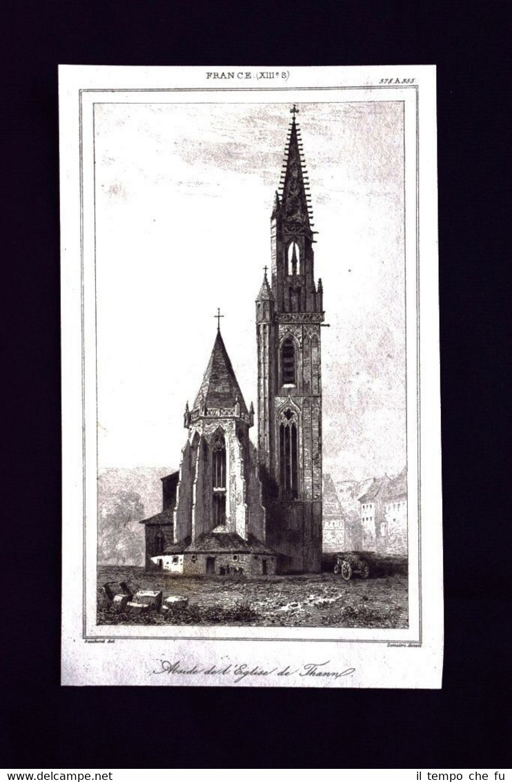 Abside de l'eglise de Thann, France Incisione del 1850 L'Univers …