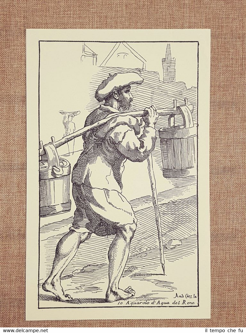 Acquarolo d'Acqua del Reno Arti Bologna Tavola Annibale Carracci 1646 …