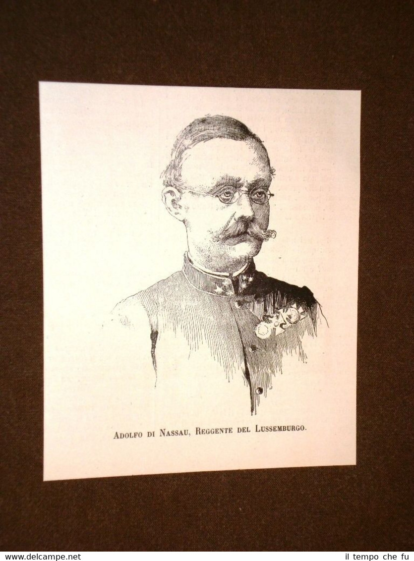 Adolfo di Lussemburgo nel 1889 Duca di Nassau e Granduca …