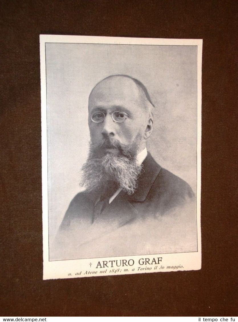 Aforista e poeta Arturo Graf Atene, 19 gennaio 1848 – …