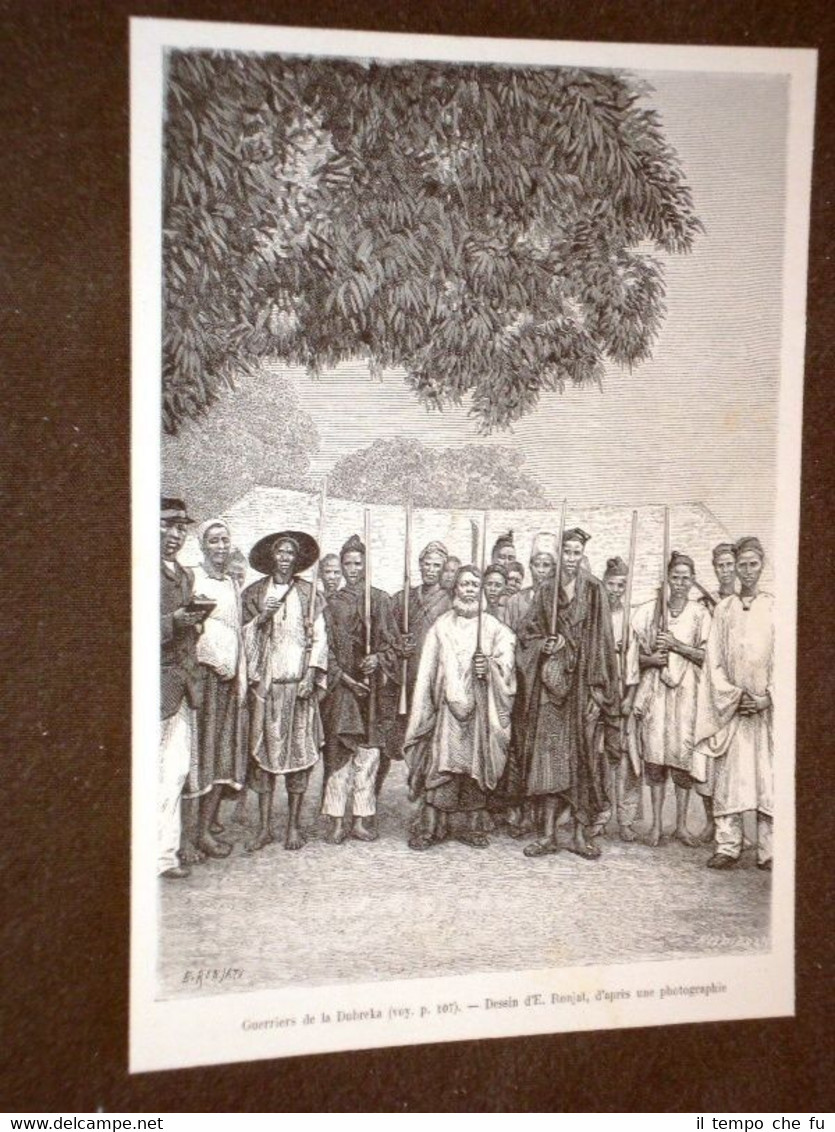 Africa nel 1889 Guerrieri di Dubréka Regione di Kindia Guinea