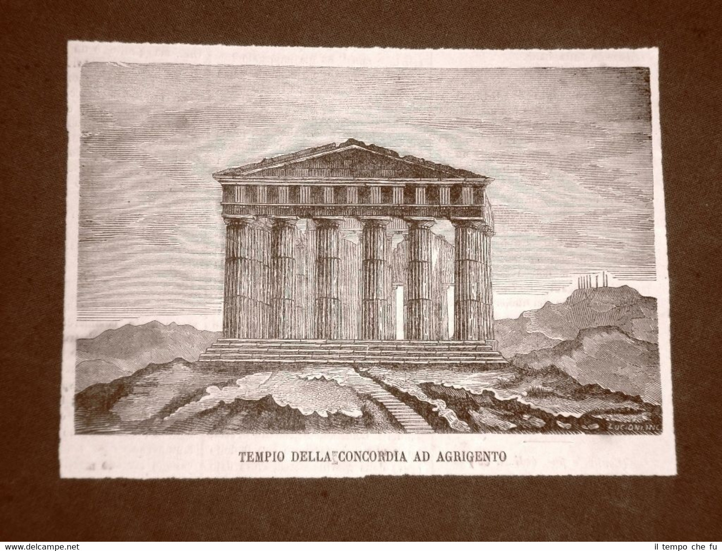 Agrigento o Girgenti nel 1876 Tempio della Concordia Sicilia
