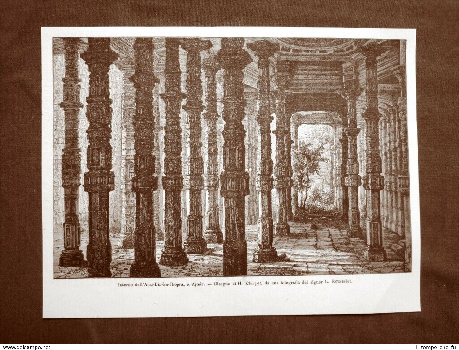 Ajmer o Ajmir nel 1863 Interno dell'Arai-Din-ka-Jhopra India