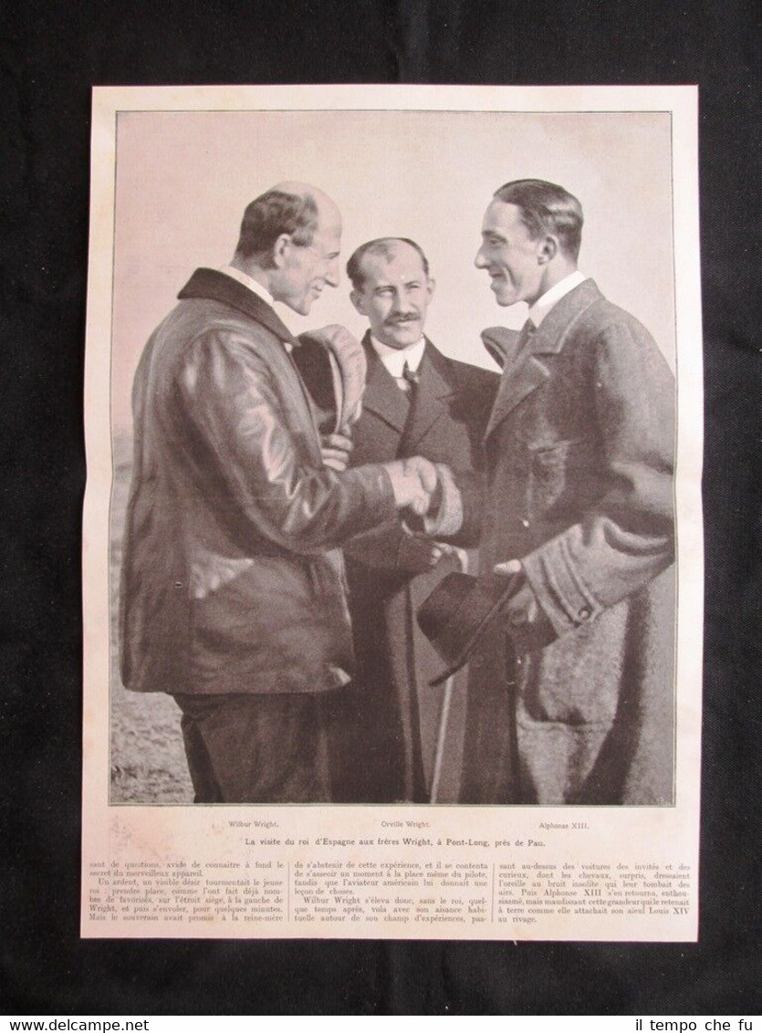 Alfonso XIII di Spagna visita i fratelli Wilbur e Orville …