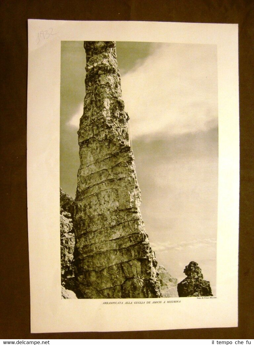 Alpinismo nel 1932 Torre inglese sopra Cortina e Guglia De …