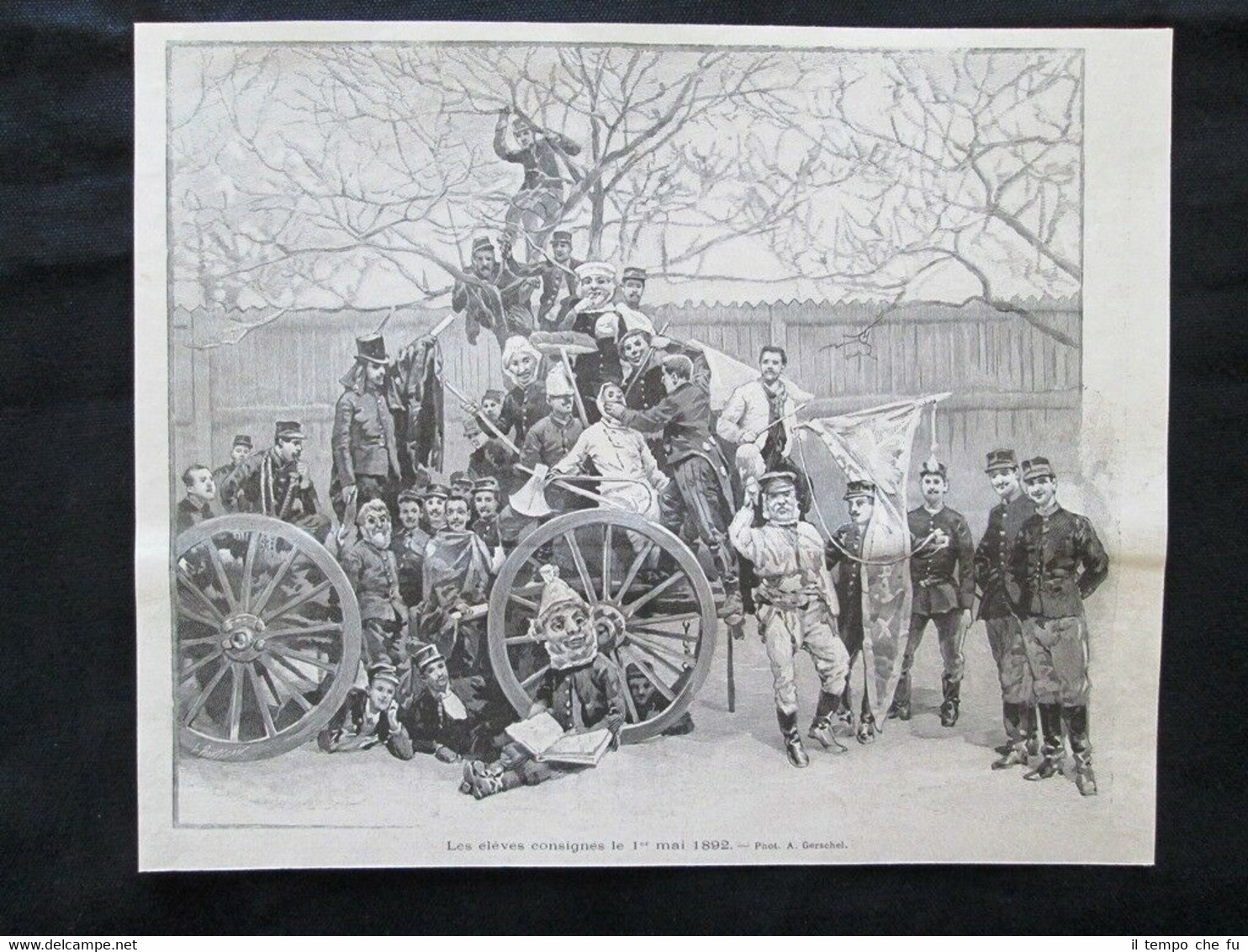 Alunni 1 maggio 1892 – Scuola Politecnica di Francia Incisione …