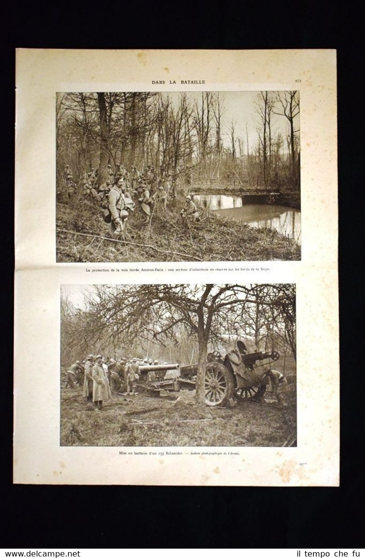 Amiens-Paris Infanterie francaise avance à la baionnette WW1 Guerra 1914 …