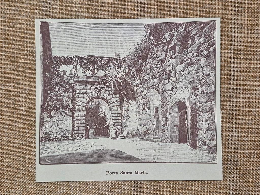 Anagni nell'800 Porta Santa Maria Frosinone Lazio