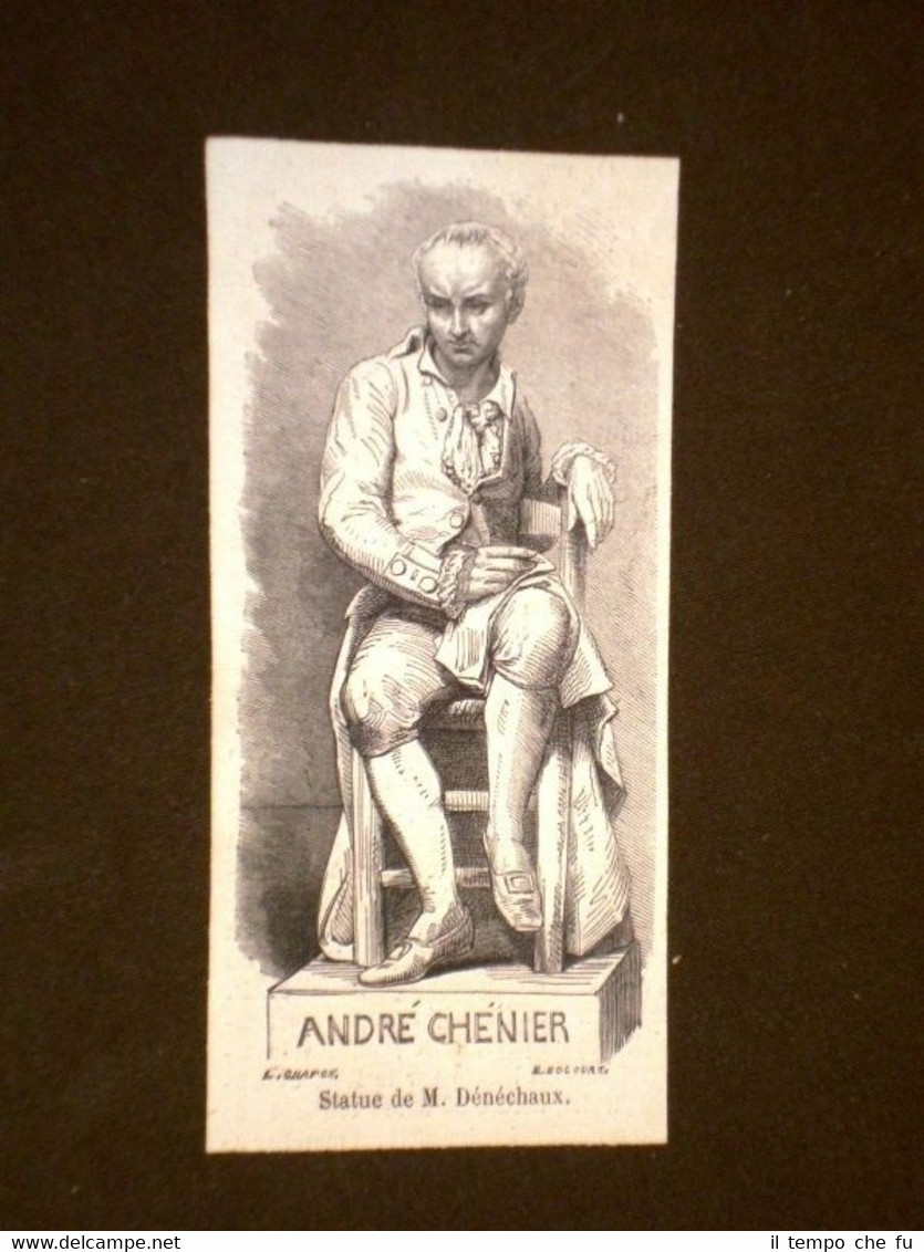 André Chénier Statua di Dénéchaux
