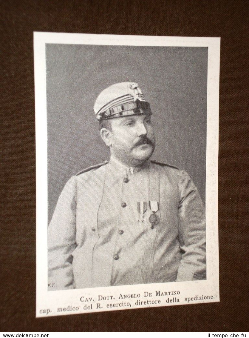 Angelo De Martino nel 1897 Capitano Medico del Regio Esercito