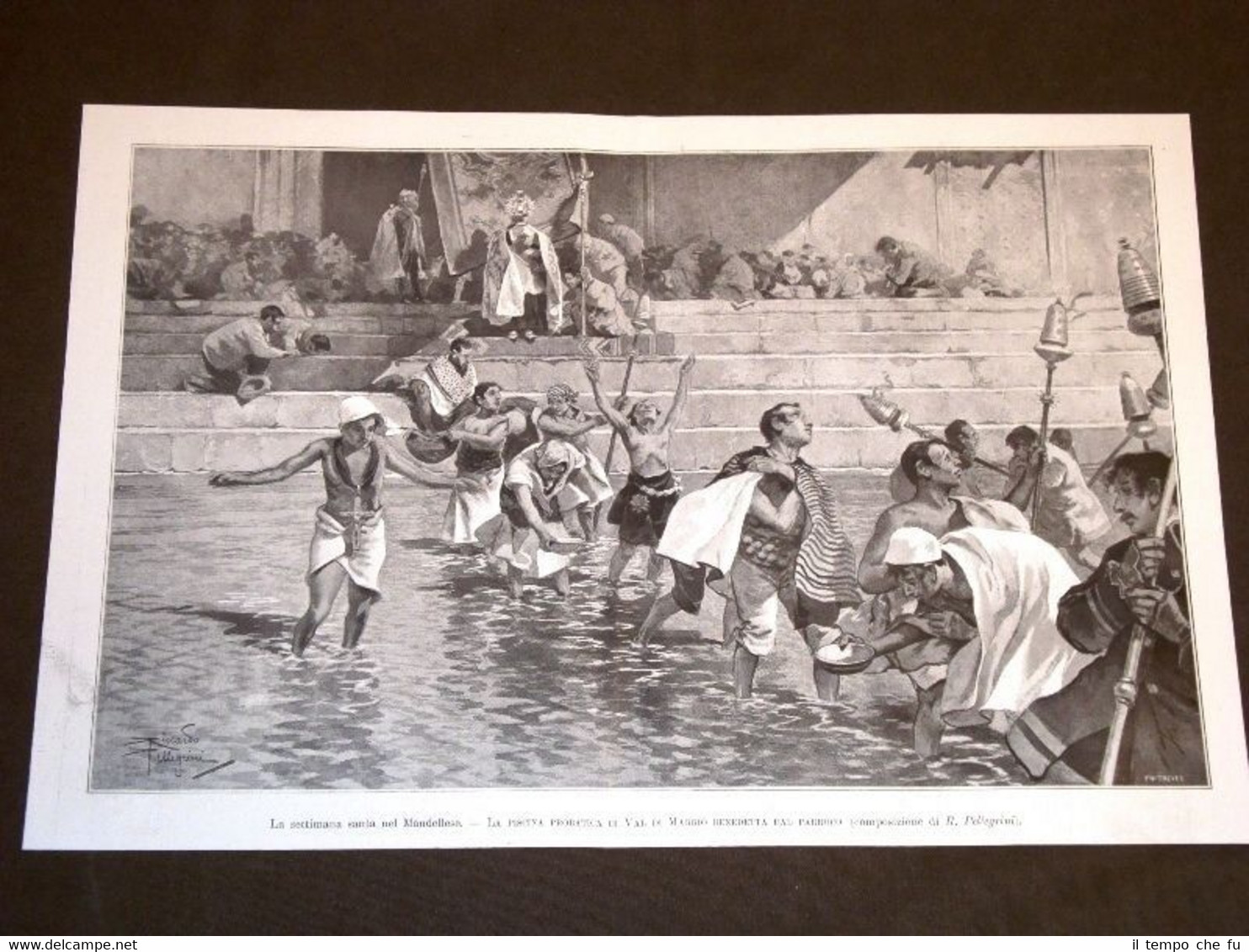 Anno 1907 Settimana Santa Mandellese Mandello Lario Piscina probatica + …