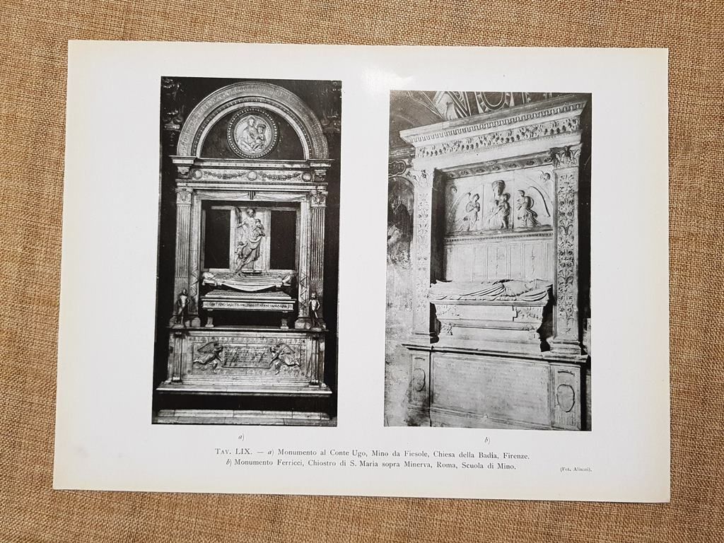 Anno 1917 Firenze Il monumento al Conte Ugo di Mino …