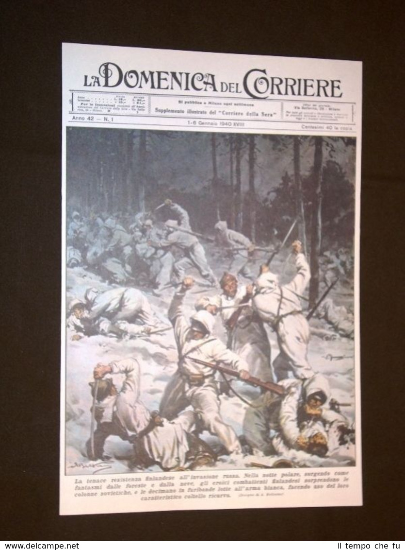 Anno 1940 WW2 Esercito di Russia in Finlandia Copertine Domenica …