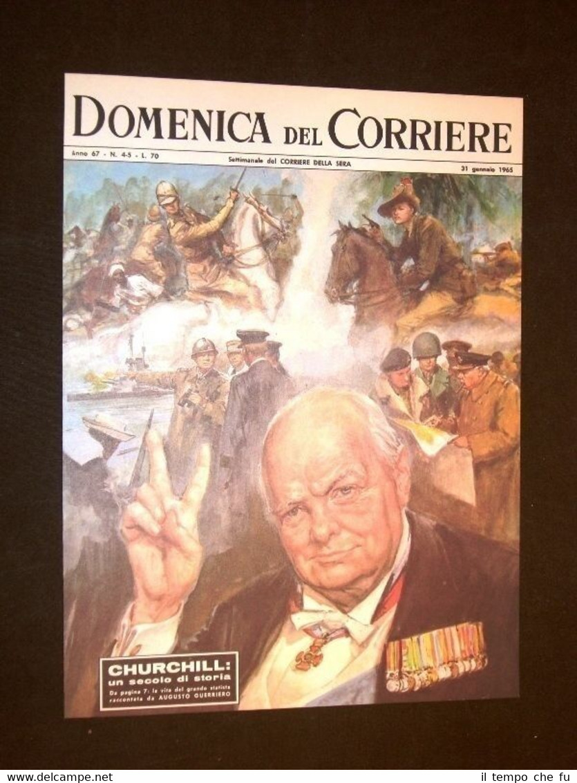 Anno 1965 Sir Winston Leonard Spencer Churchill Copertine Domenica Corriere