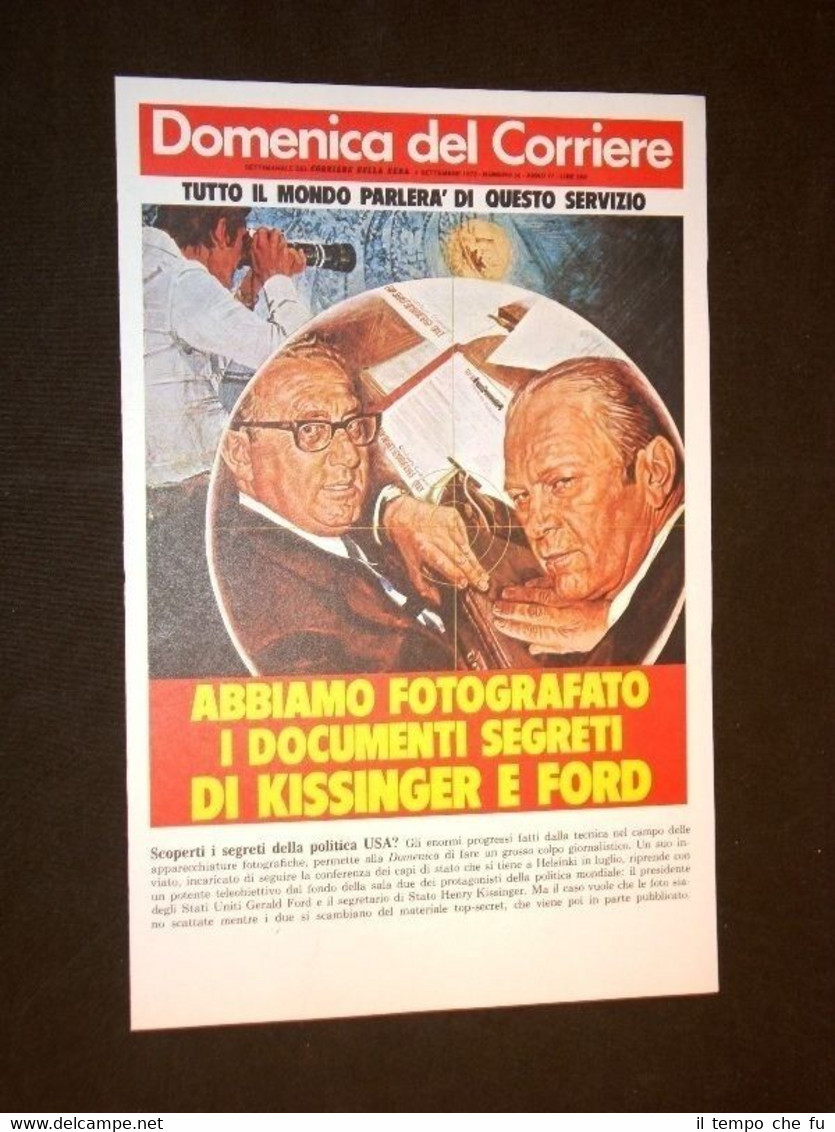 Anno 1975 Documenti segreti di Kissinger e Ford Copertine Domenica …