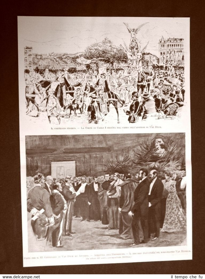 Anversa nel 1899 III centenario di Antoon van Dyck Corte …
