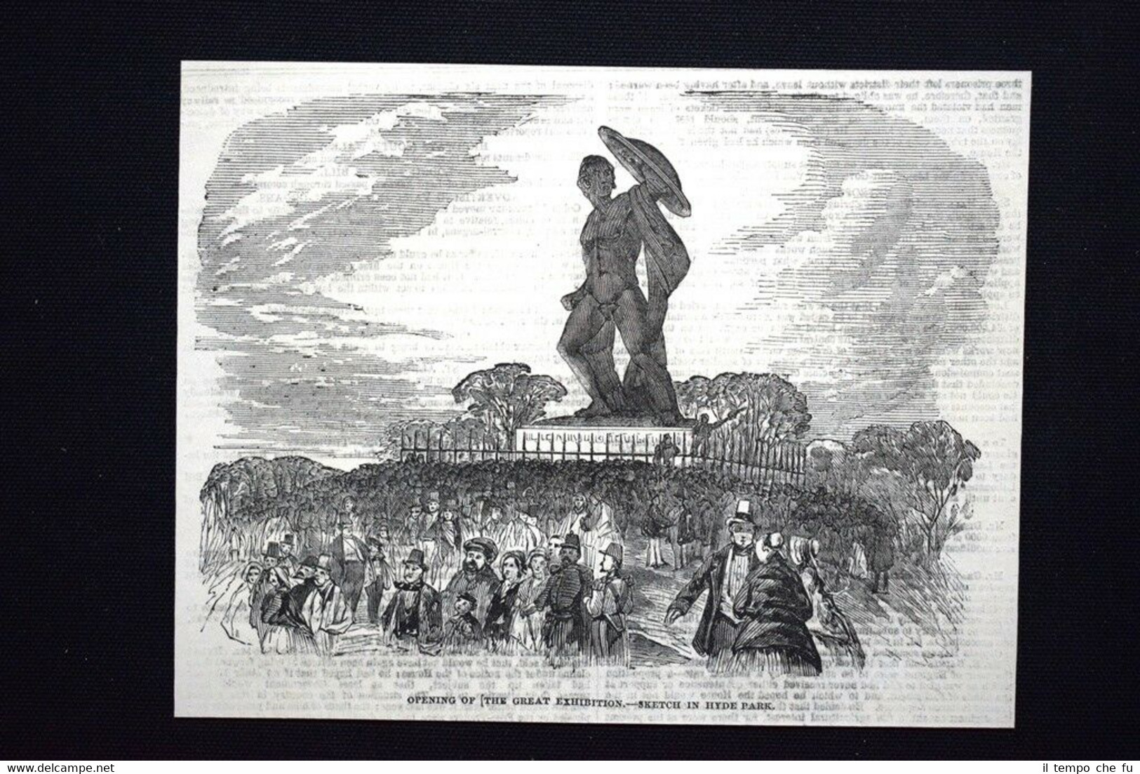 Apertura Esposizione di Londra 1851: Schizzo ad Hyde Park Incisione …