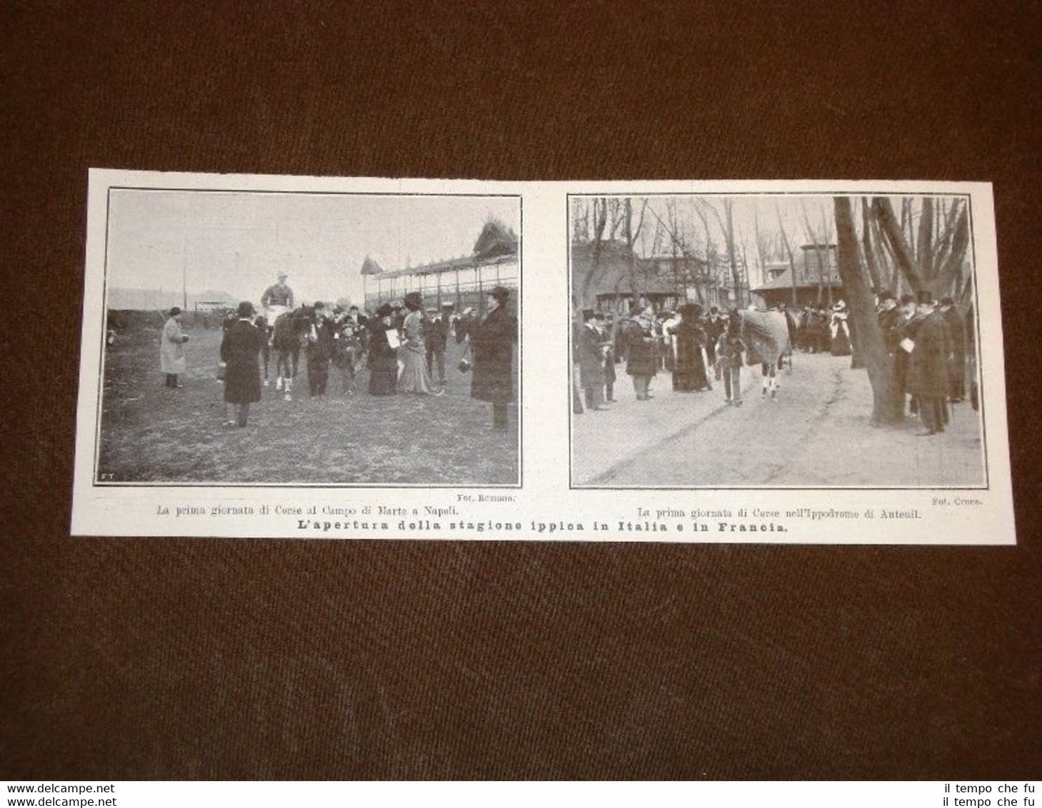 Apertura stagione ippica in Italia e Francia nel 1908 Napoli …