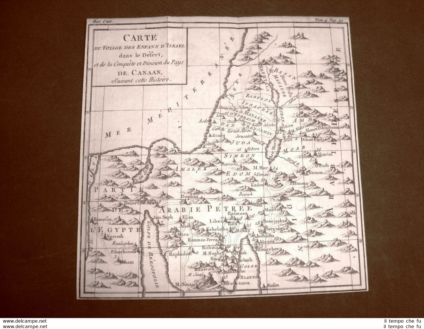 Arabia Canaan Petra Acquaforte del 1779 Mappa Louis Brion de …