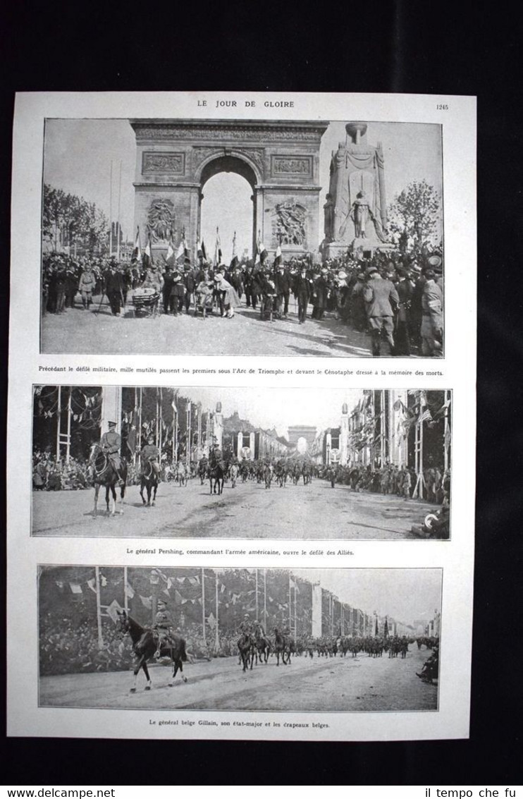 Arc de Triomphe Général Pershing Général Gillain WW1 Guerra 1914 …